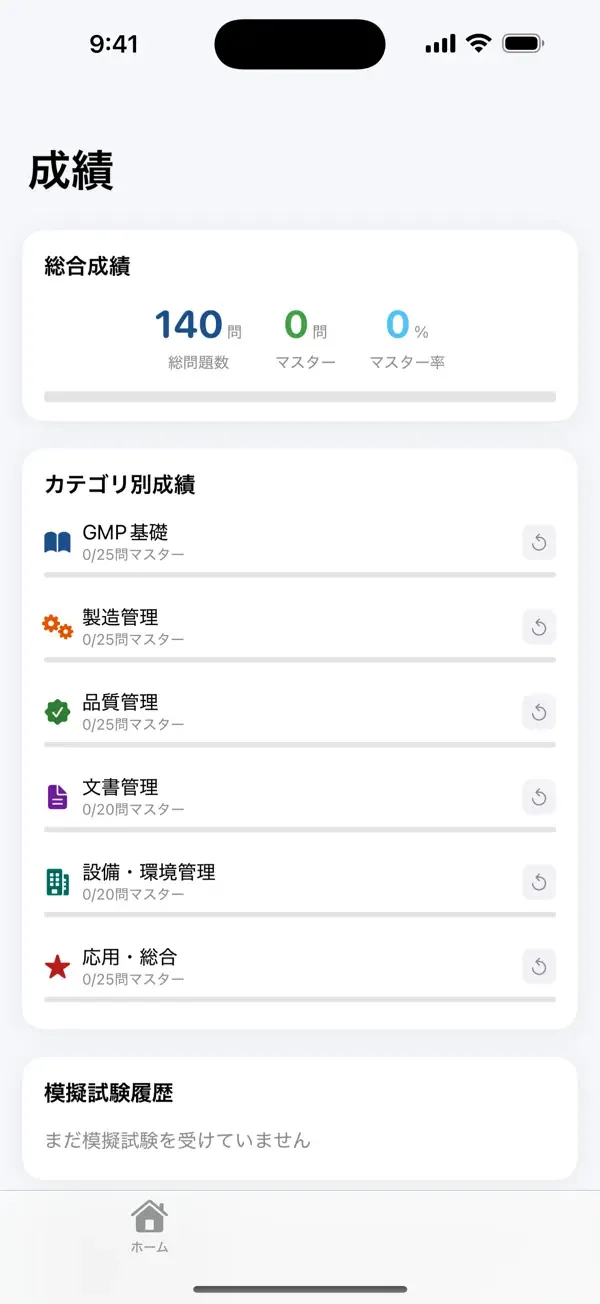 GMP検定の画面(4枚目)