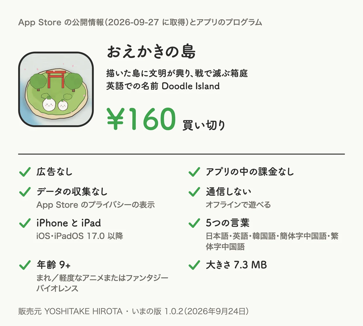 「指で描いた島に文明が興り、戦で滅ぶ。¥160 の箱庭ゲーム「おえかきの島」」の図